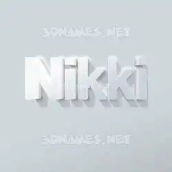 nikki in Clean White style - 3D name wallpaper