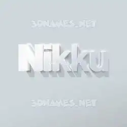 nikku in Clean White style - 3D name wallpaper