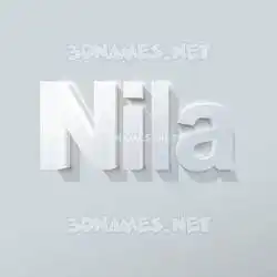 nila in Clean White style - 3D name wallpaper