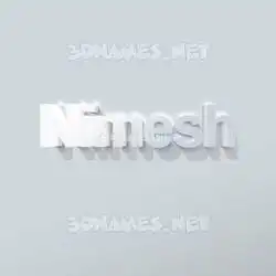 nimesh in Clean White style - 3D name wallpaper