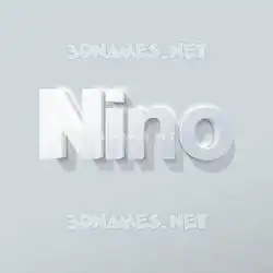 nino in Clean White style - 3D name wallpaper