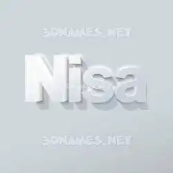 nisa in Clean White style - 3D name wallpaper