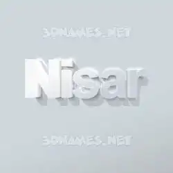 nisar in Clean White style - 3D name wallpaper