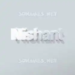 nishant in Clean White style - 3D name wallpaper