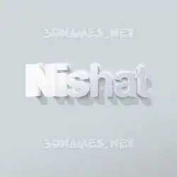 nishat in Clean White style - 3D name wallpaper