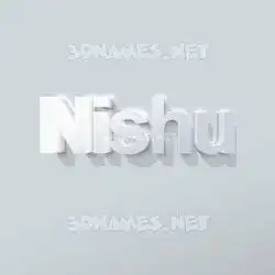 nishu in Clean White style - 3D name wallpaper