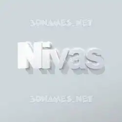 nivas in Clean White style - 3D name wallpaper