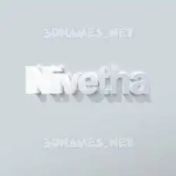nivetha in Clean White style - 3D name wallpaper
