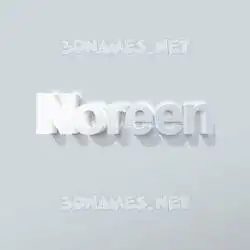 noreen in Clean White style - 3D name wallpaper