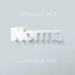 norma in Clean White style - 3D name wallpaper