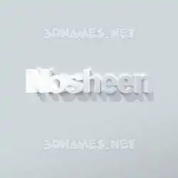 nosheen in Clean White style - 3D name wallpaper