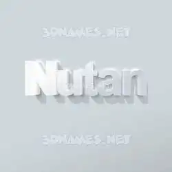 nutan in Clean White style - 3D name wallpaper