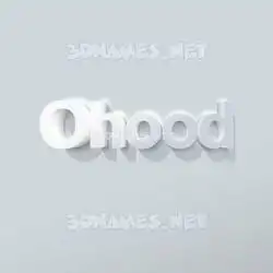 ohood in Clean White style - 3D name wallpaper