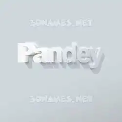 pandey in Clean White style - 3D name wallpaper