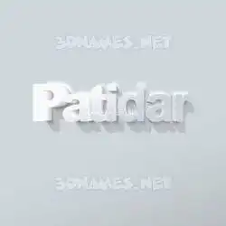 patidar in Clean White style - 3D name wallpaper