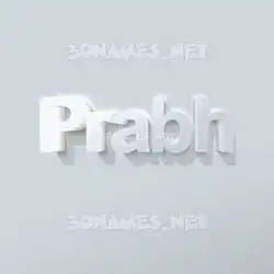 prabh in Clean White style - 3D name wallpaper