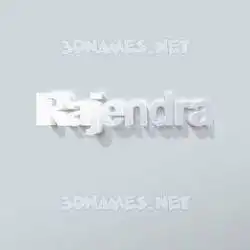 rajendra in Clean White style - 3D name wallpaper