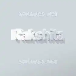 rakshita in Clean White style - 3D name wallpaper