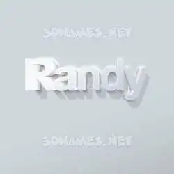 randy in Clean White style - 3D name wallpaper