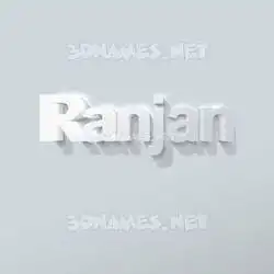 ranjan in Clean White style - 3D name wallpaper