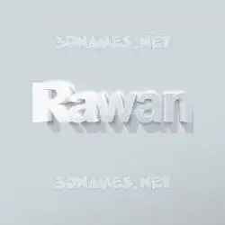rawan in Clean White style - 3D name wallpaper