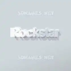 rockstar in Clean White style - 3D name wallpaper