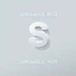 s in Clean White style - 3D name wallpaper