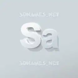 sa in Clean White style - 3D name wallpaper