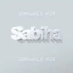 sabiha in Clean White style - 3D name wallpaper