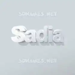 sadia in Clean White style - 3D name wallpaper