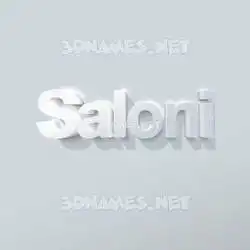 saloni in Clean White style - 3D name wallpaper
