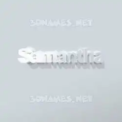 samantha in Clean White style - 3D name wallpaper