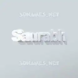saurabh in Clean White style - 3D name wallpaper