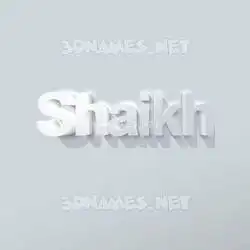 shaikh in Clean White style - 3D name wallpaper