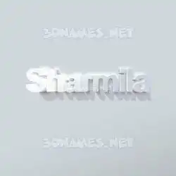 sharmila in Clean White style - 3D name wallpaper