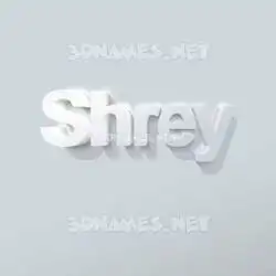 shrey in Clean White style - 3D name wallpaper