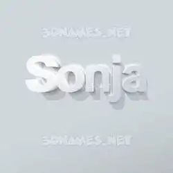 sonja in Clean White style - 3D name wallpaper