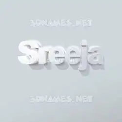 sreeja in Clean White style - 3D name wallpaper