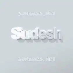 sudesh in Clean White style - 3D name wallpaper