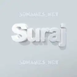 suraj in Clean White style - 3D name wallpaper