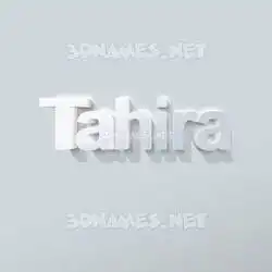tahira in Clean White style - 3D name wallpaper