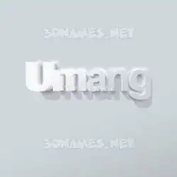 umang in Clean White style - 3D name wallpaper