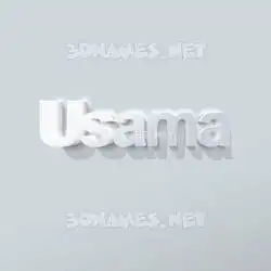 usama in Clean White style - 3D name wallpaper