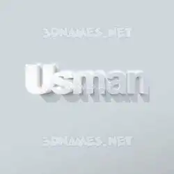 usman in Clean White style - 3D name wallpaper