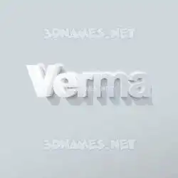 verma in Clean White style - 3D name wallpaper