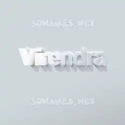virendra in Clean White style - 3D name wallpaper