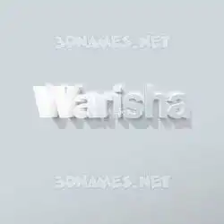 warisha in Clean White style - 3D name wallpaper