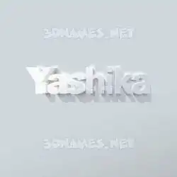 yashika in Clean White style - 3D name wallpaper