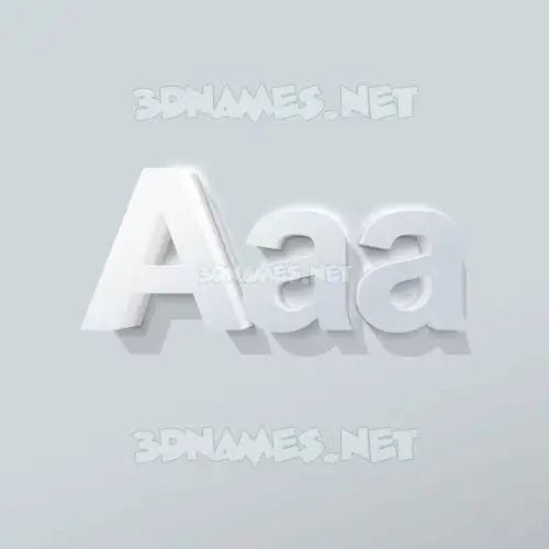 aaa in Clean White style - 3D name wallpaper