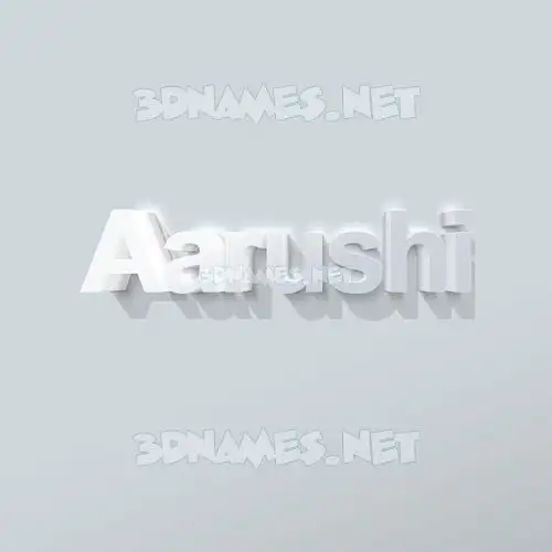 aarushi in Clean White style - 3D name wallpaper